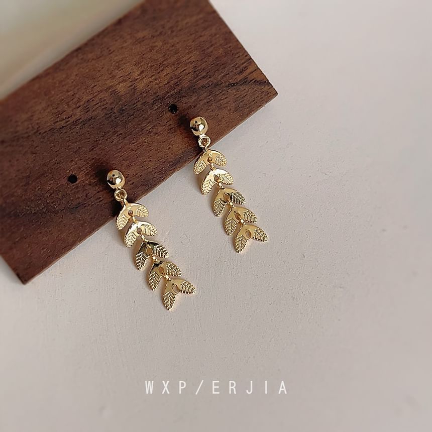 Leaf Alloy Dangle Earring