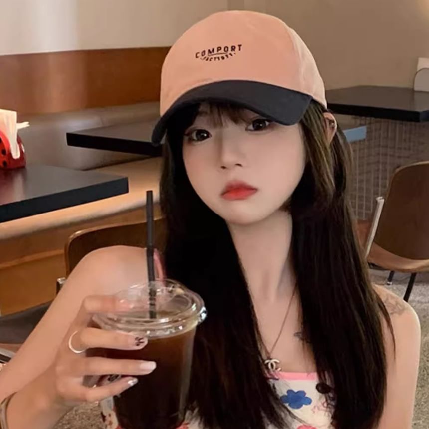 Baseball Two Cap Lettering Embroidered Tone