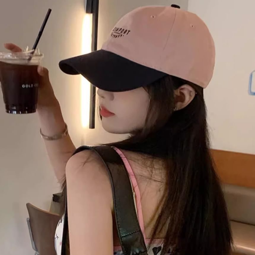 Baseball Two Cap Lettering Embroidered Tone