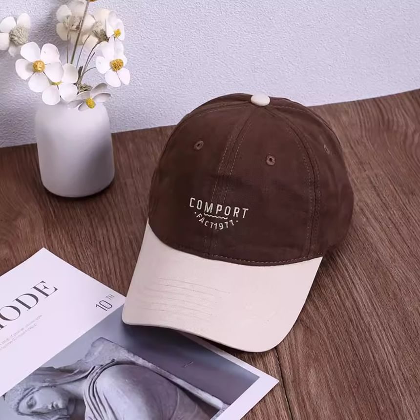 Baseball Two Cap Lettering Embroidered Tone