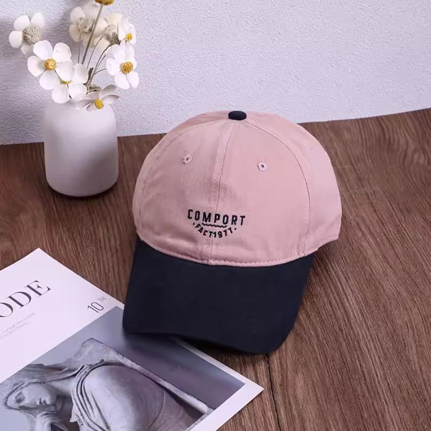 Baseball Two Cap Lettering Embroidered Tone