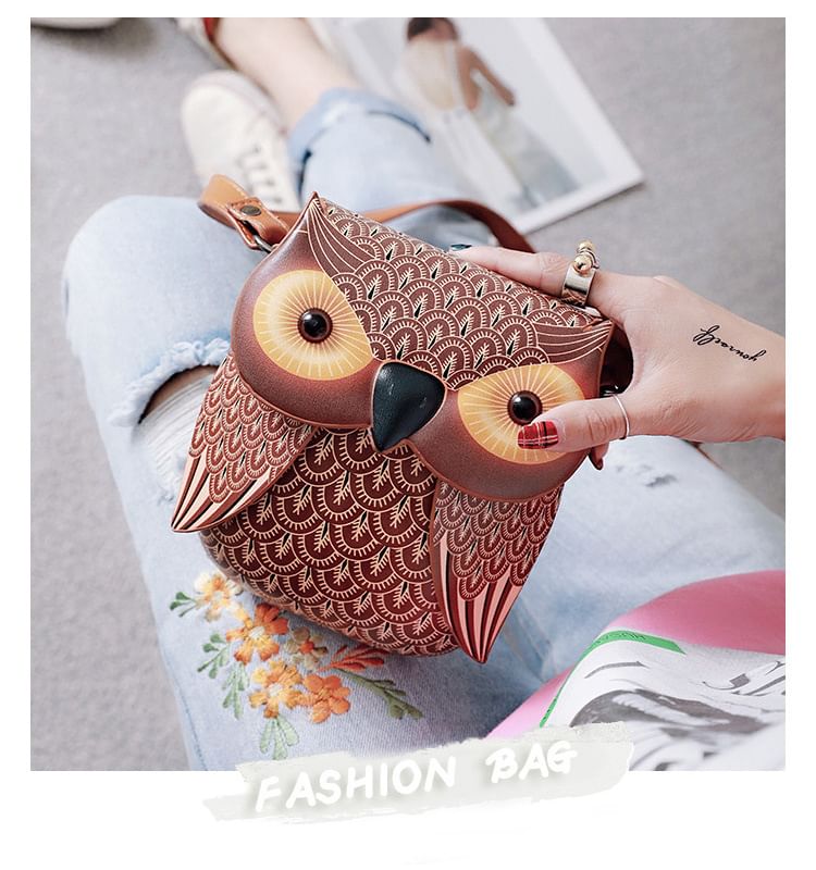 Flap Owl Bag Crossbody