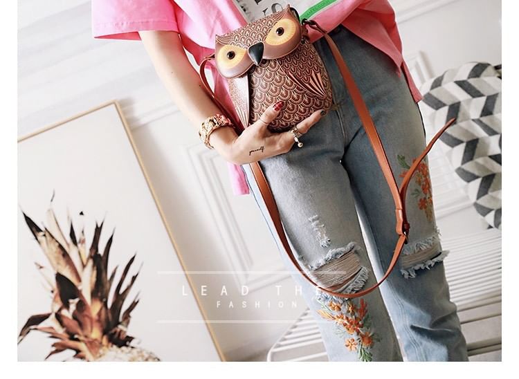 Flap Owl Bag Crossbody