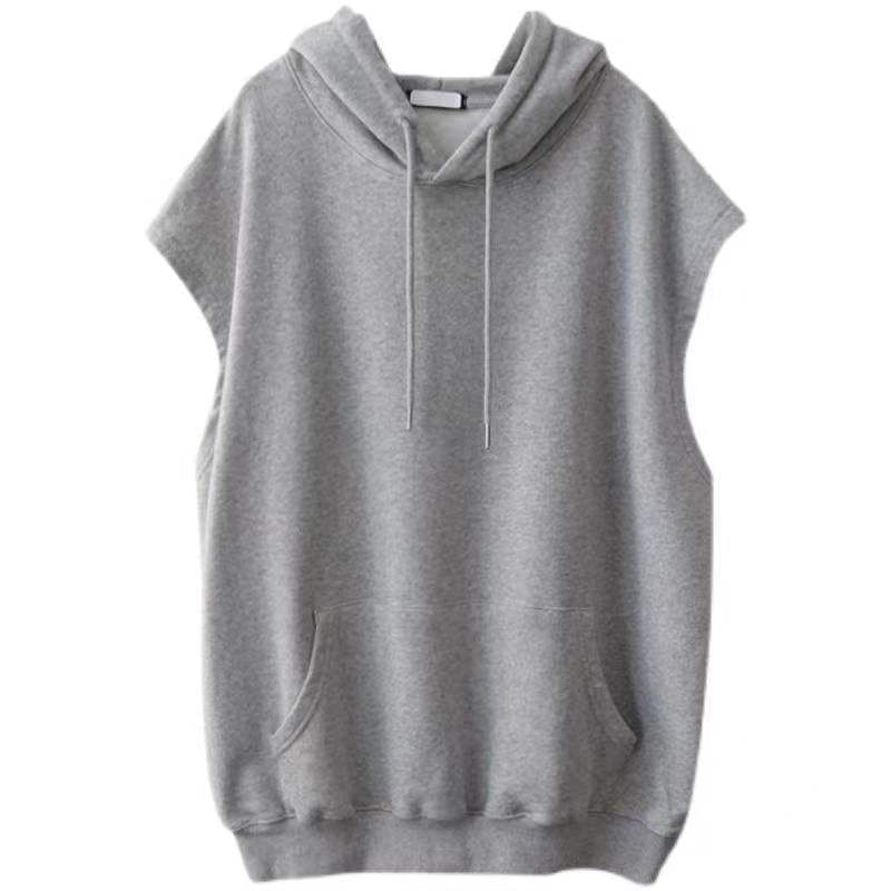 Plain Sleeveless Hoodie