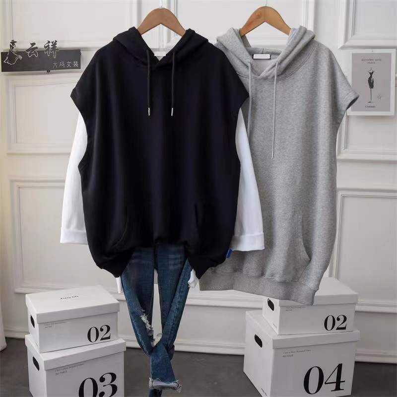 Plain Sleeveless Hoodie