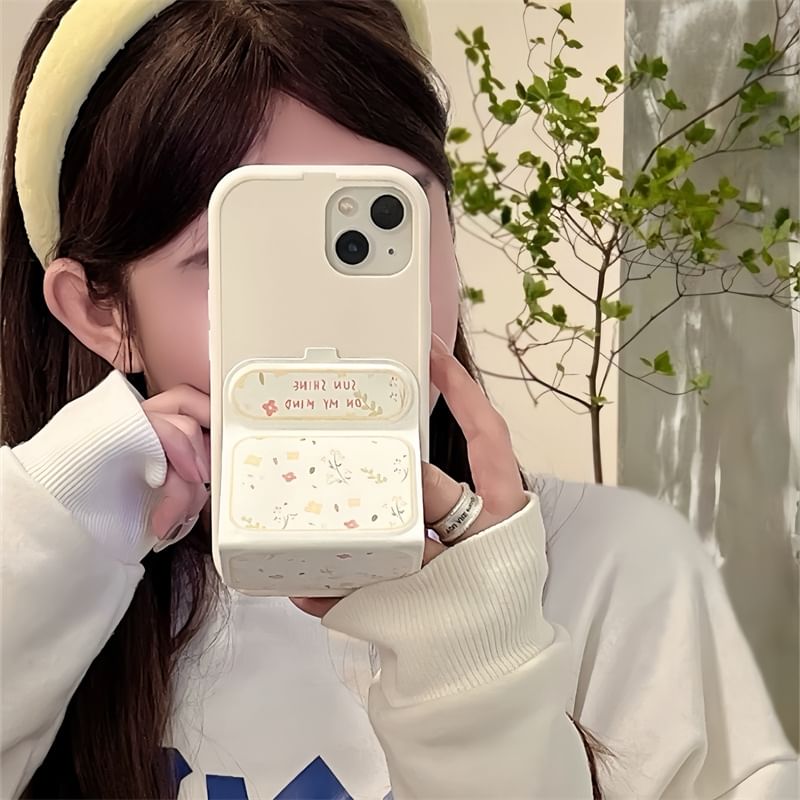 Stand Floral Phone Heart Foldable Case
