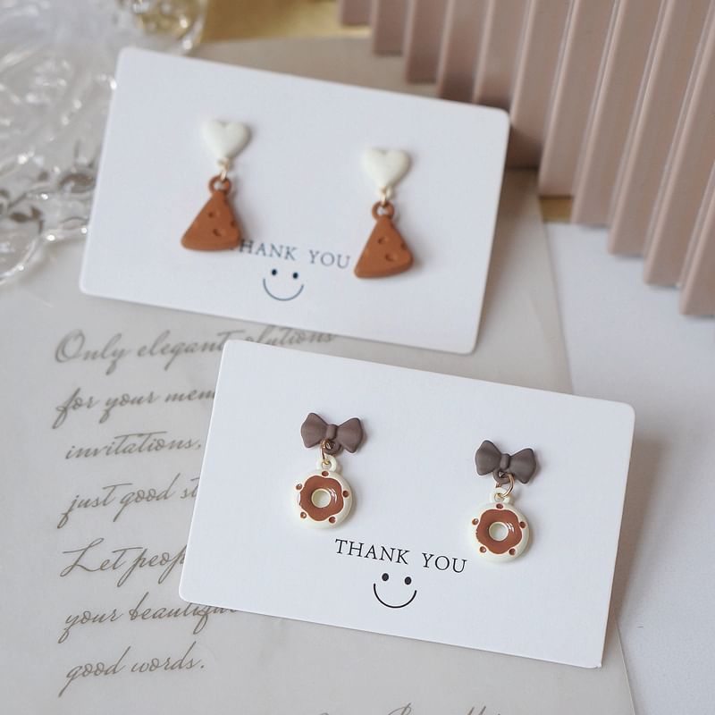 Drop / Earring Cheese Alloy Donut