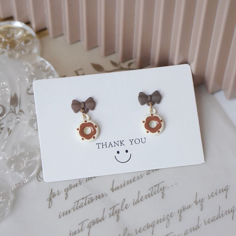 Drop / Earring Cheese Alloy Donut