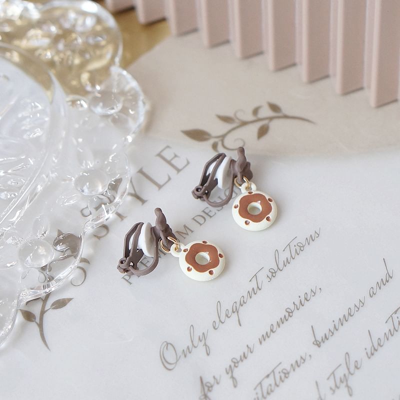 Drop / Earring Cheese Alloy Donut