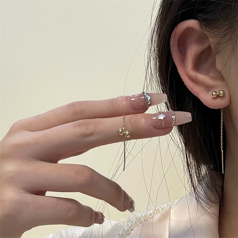 Threader Bead Earring Alloy