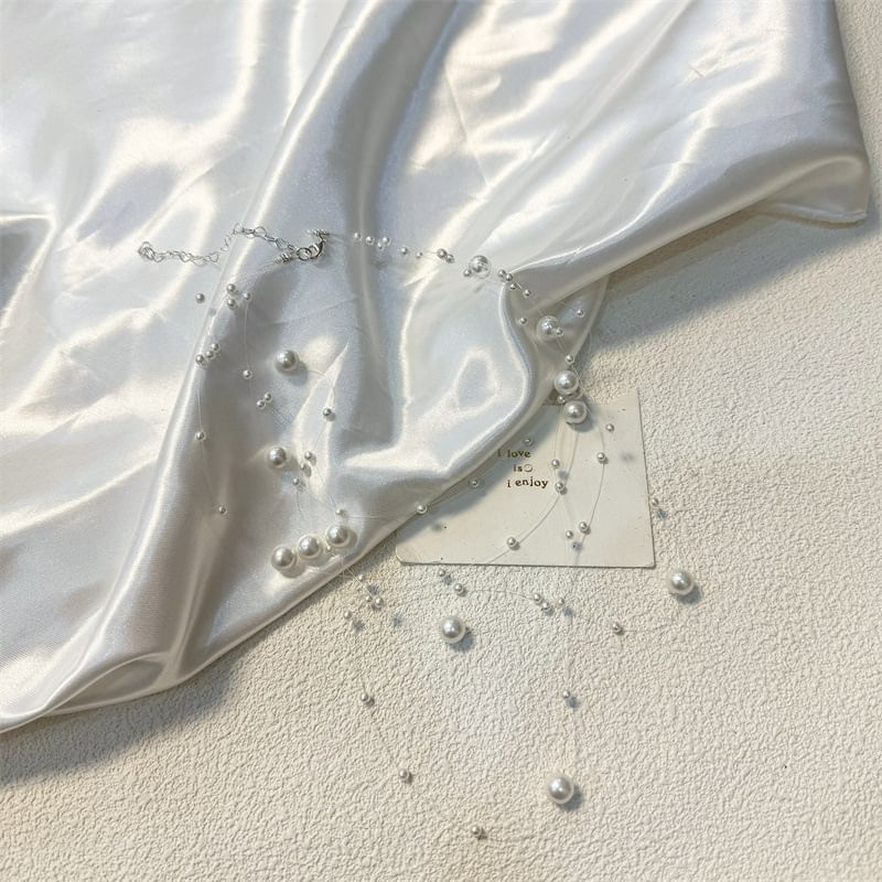 Layered Faux Choker Pearl