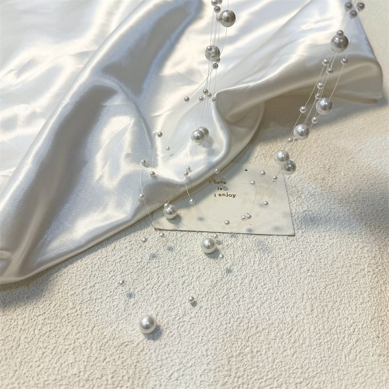 Layered Faux Choker Pearl