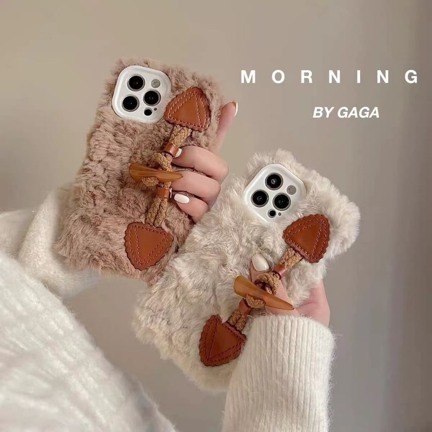 Phone Toggle Case Button Chenille