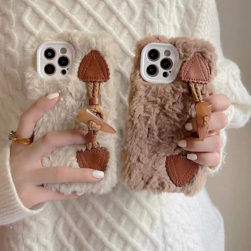 Toggle Phone Button Case Chenille