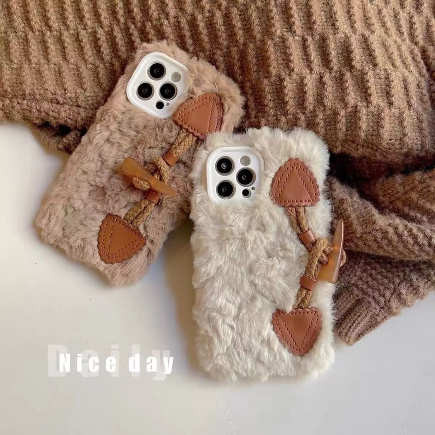 Toggle Phone Button Case Chenille