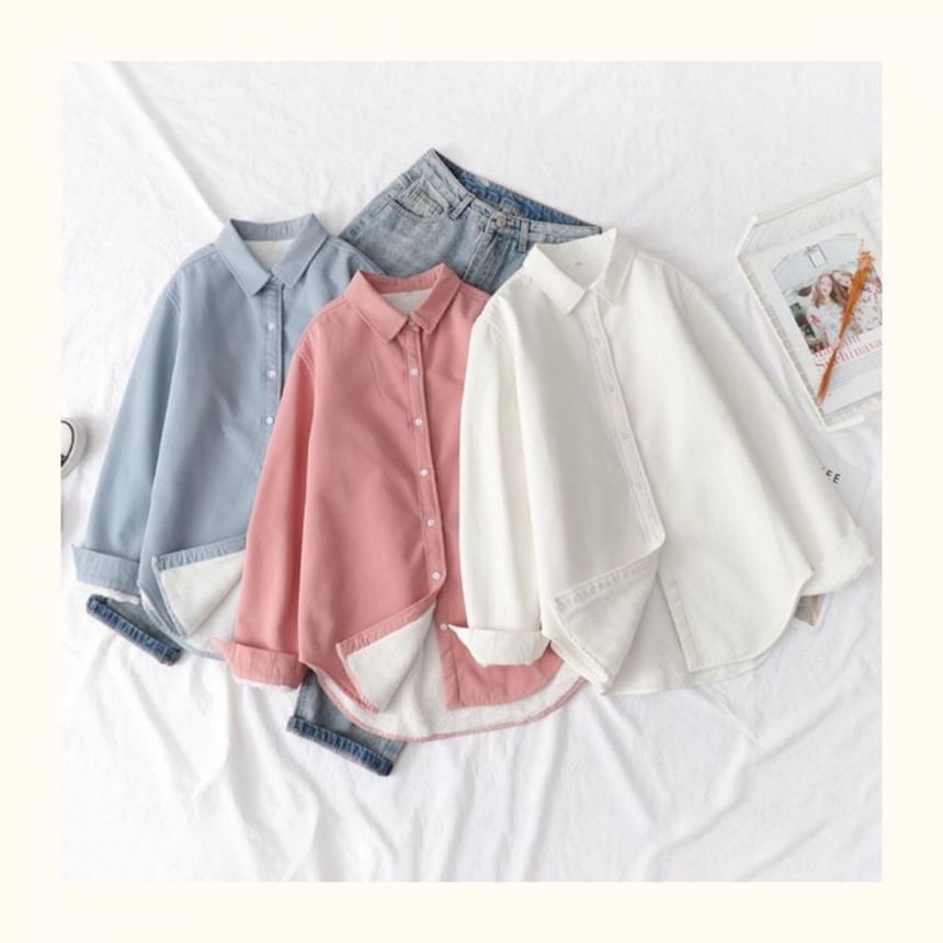 Collared Shacket Plain