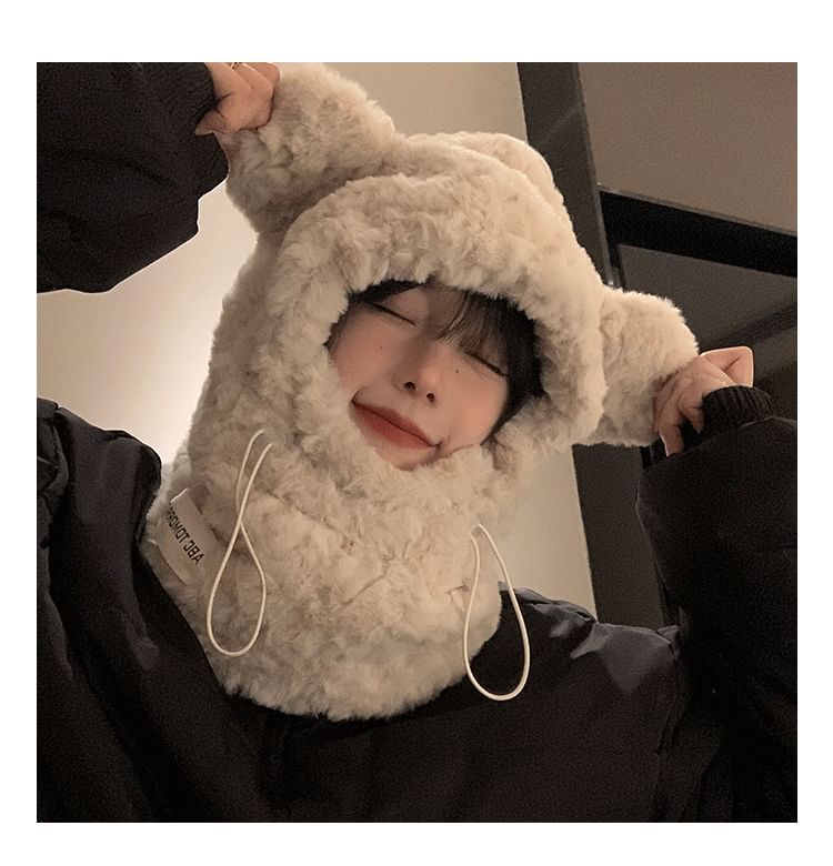 Bear Balaclava Ear Chenille