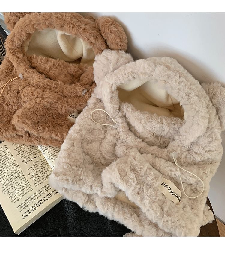 Bear Balaclava Ear Chenille
