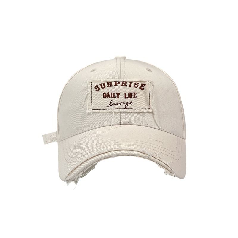 Lettering Applique Cap Distressed Baseball