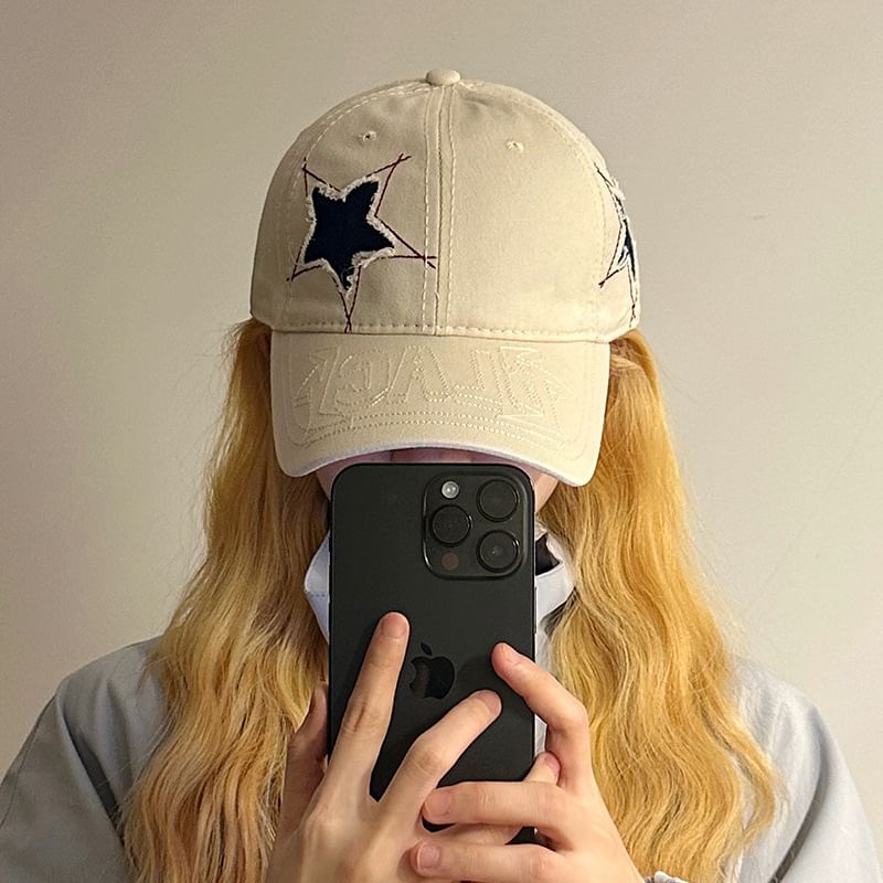 Embroidered Baseball Star Cap