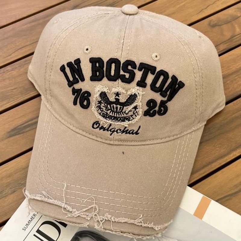 Baseball Distressed Cap Lettering Embroidered