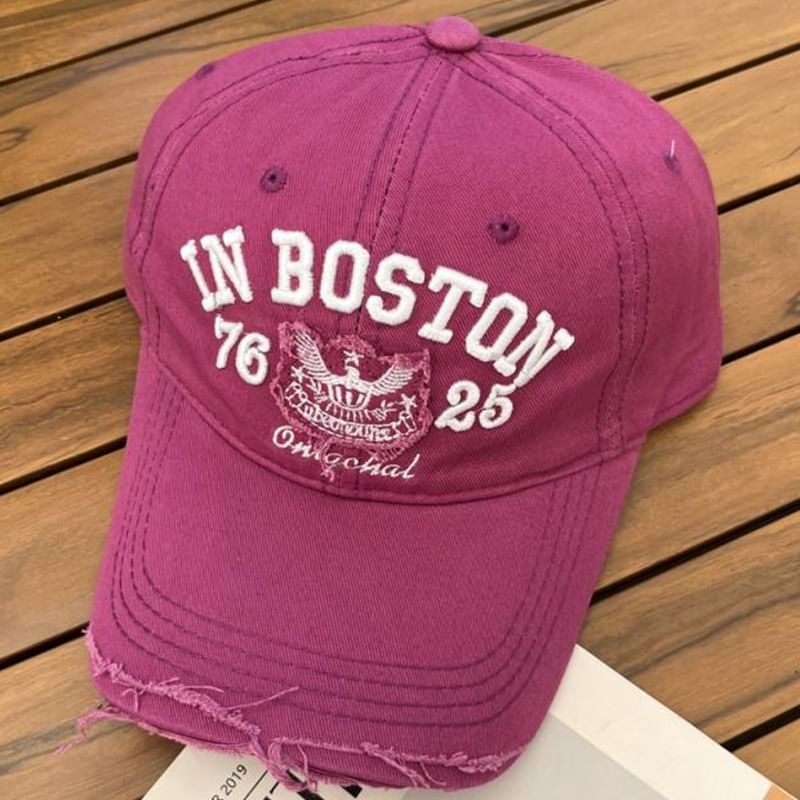 Baseball Distressed Cap Lettering Embroidered