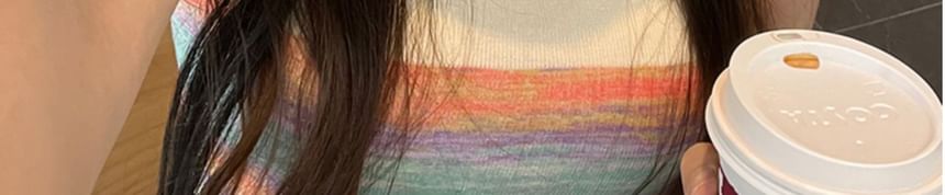 hat Washed Heart Bucket Print Denim