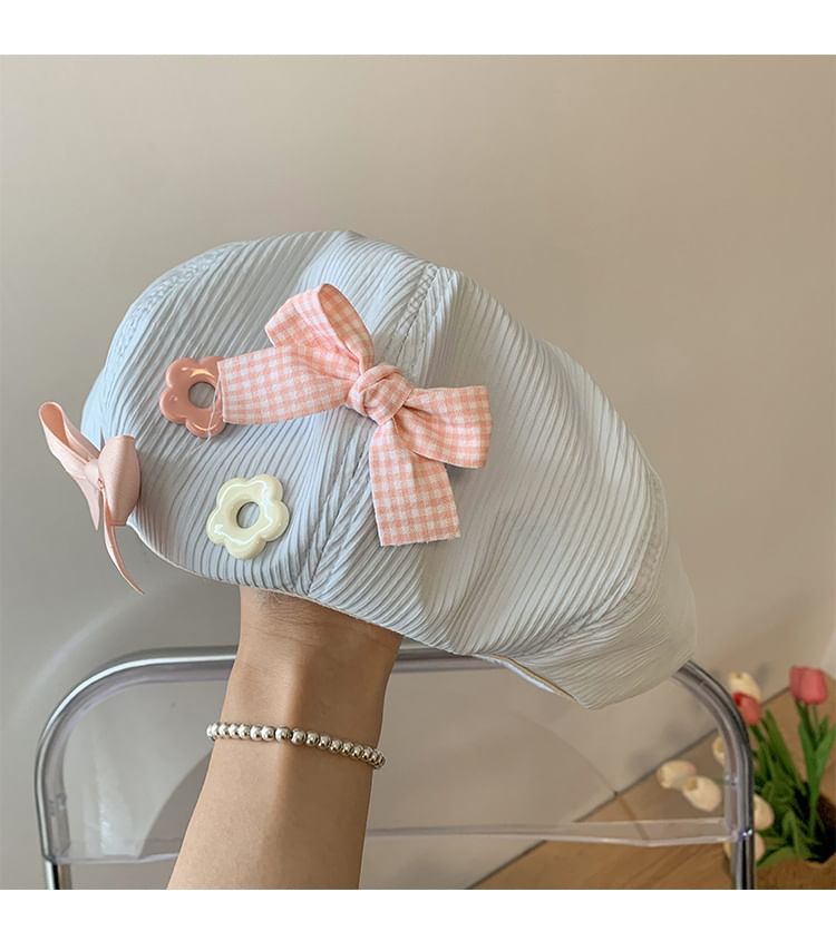 Floral Bow Beret