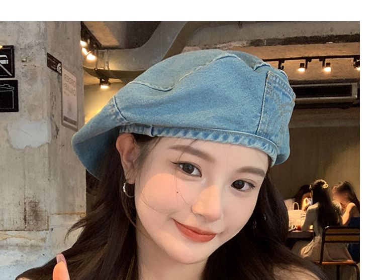 Denim Washed Beret