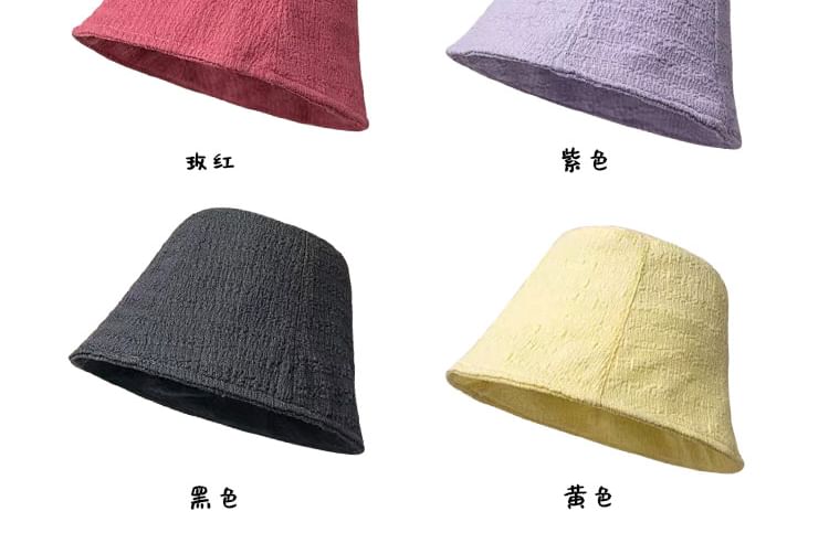 Hat Cloche Textured Plain