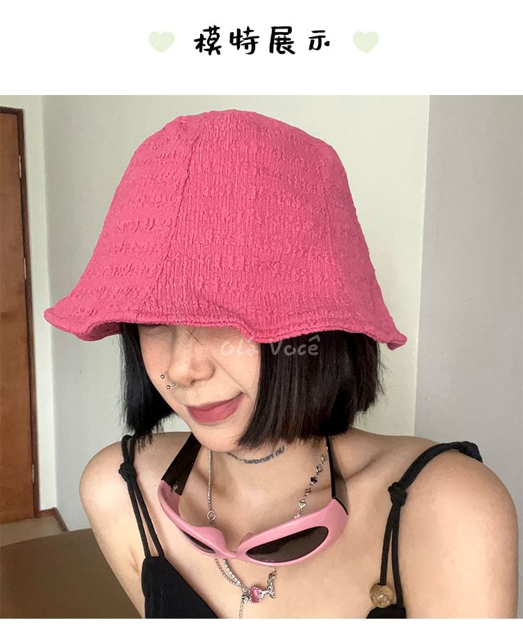 Hat Cloche Textured Plain