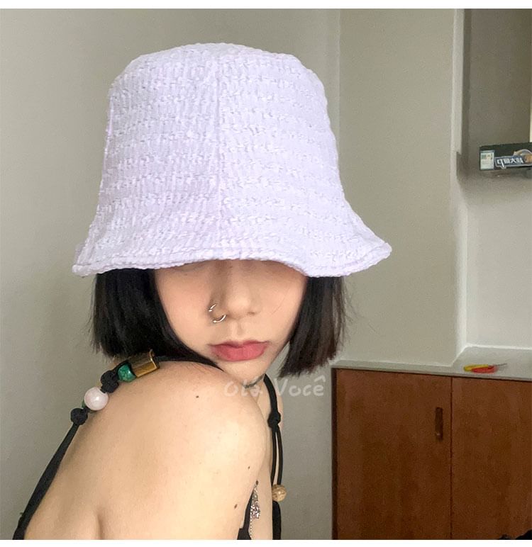 Hat Cloche Textured Plain