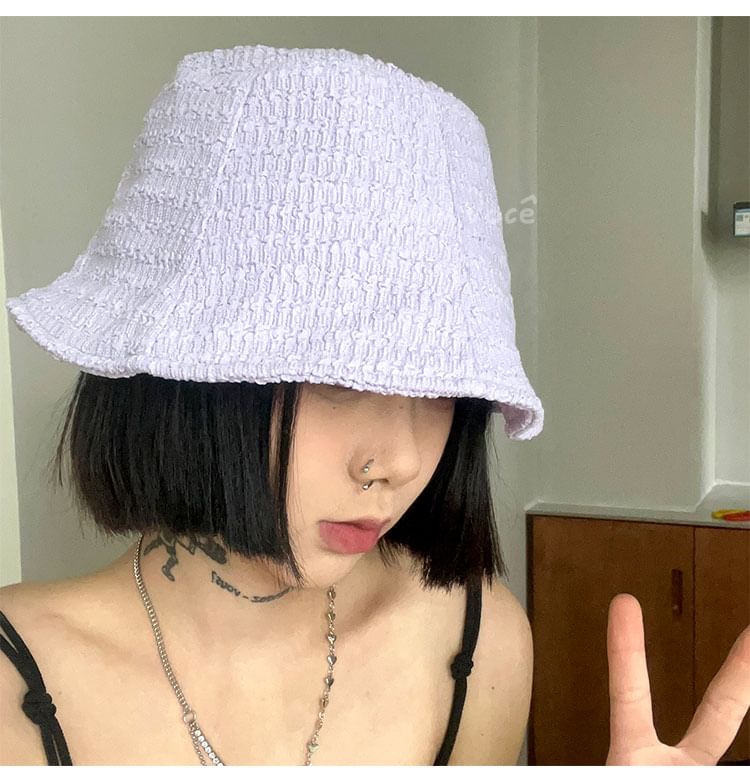Hat Cloche Textured Plain