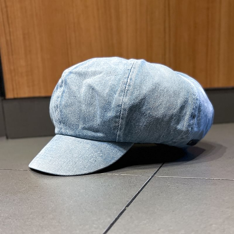 Denim Cap Washed Newsboy
