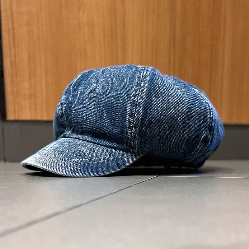 Denim Cap Washed Newsboy