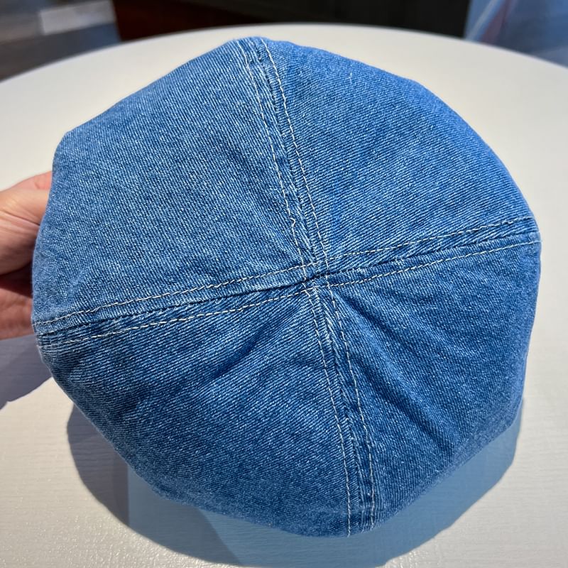 Accent Metal Beret Denim