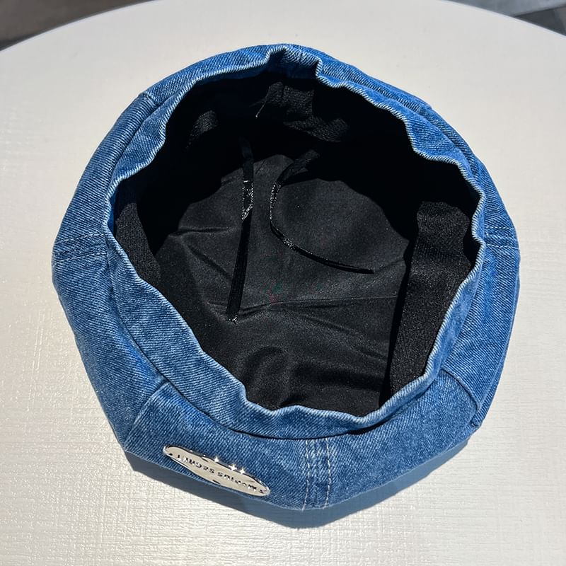 Accent Metal Beret Denim