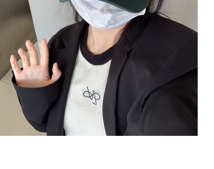 Embroidered Two Lettering Tone Cap Baseball