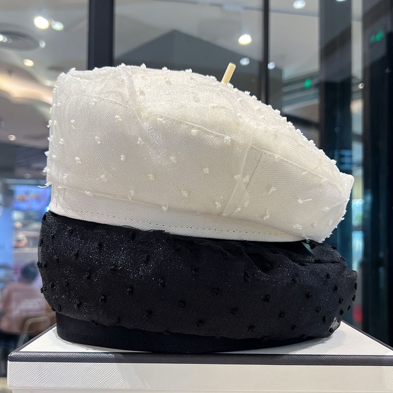 Mesh Beret Jacquard