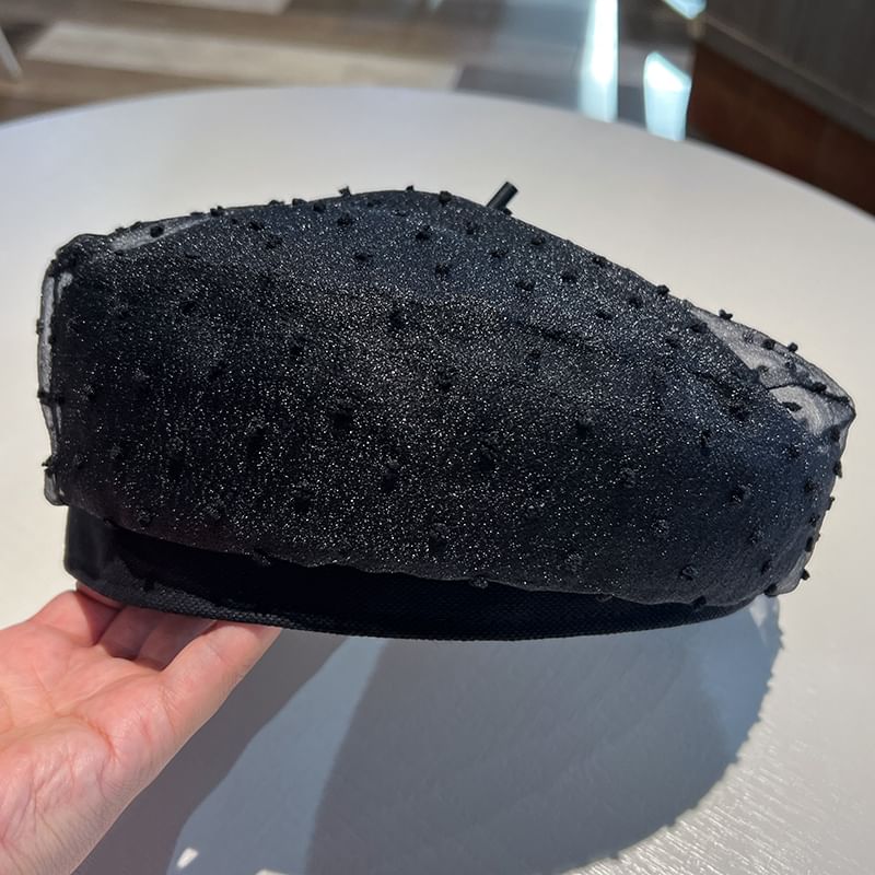 Mesh Beret Jacquard