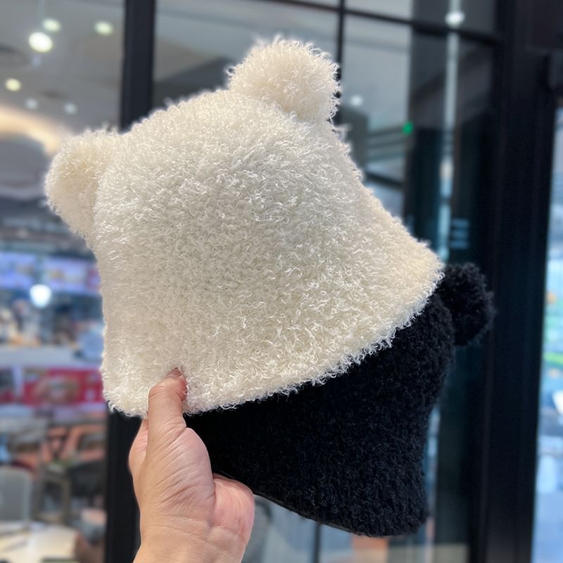 Fleece Ear Bear Hat Cloche