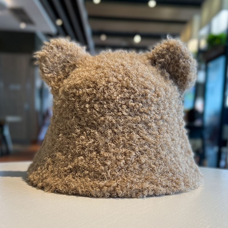 Fleece Ear Bear Hat Cloche
