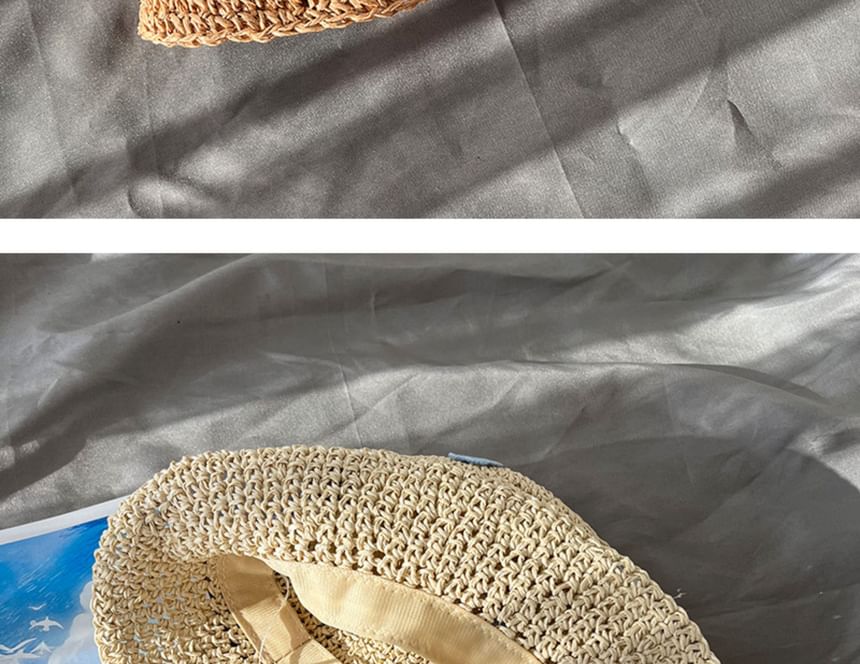 Accent Straw Bucket Hat Floral