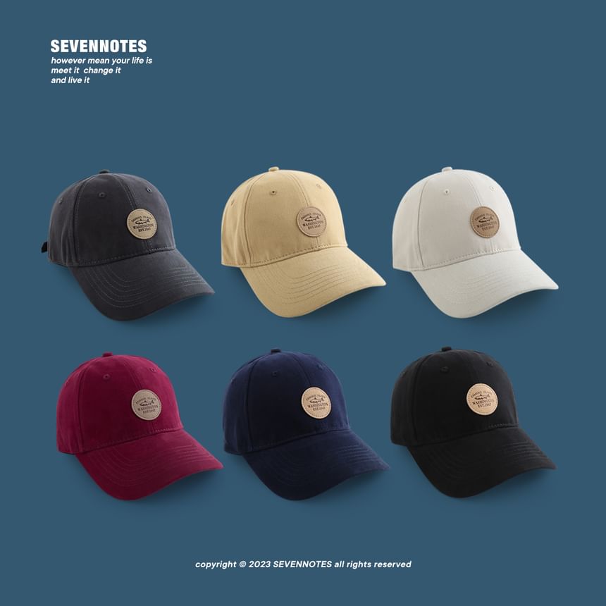 Lettering Baseball Applique Cap