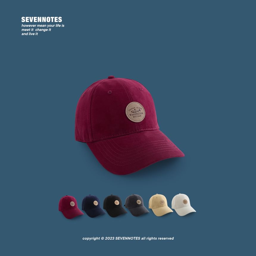 Lettering Baseball Applique Cap