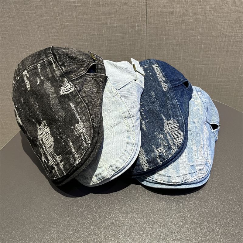 Cap Washed Distressed Flat