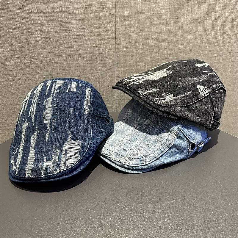 Cap Washed Distressed Flat