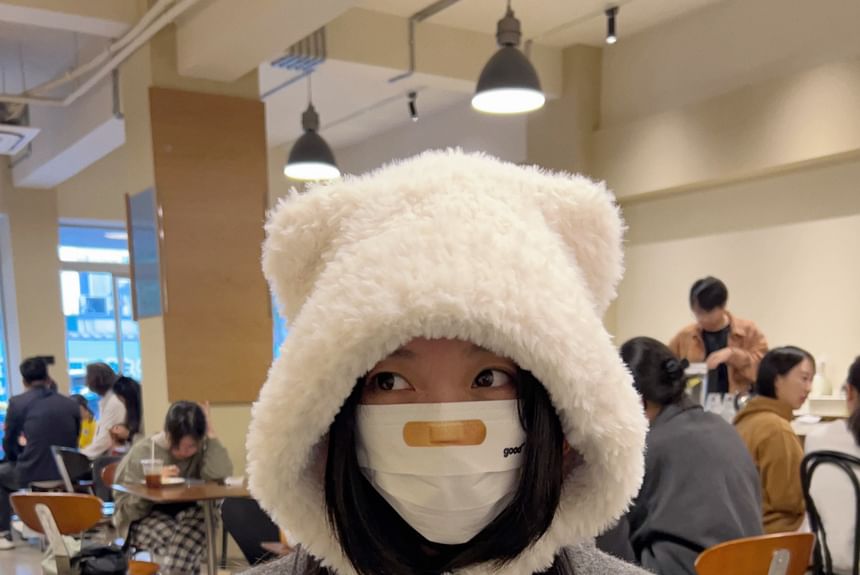 Ear Hat Trapper Chenille Cat