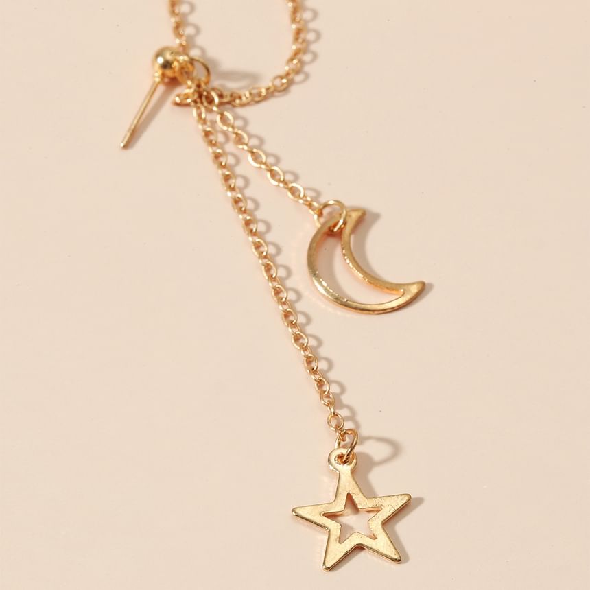 Cuff Pendant Moon Alloy Ear Star