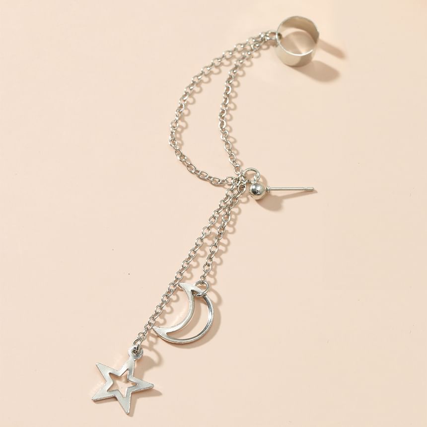 Cuff Pendant Moon Alloy Ear Star